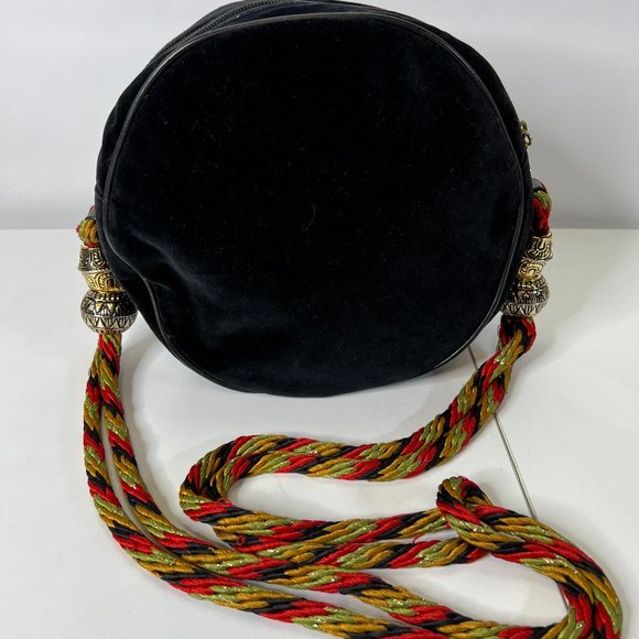 Vintage Handbags - Vintage Bruno Magli Italian Velour Bag